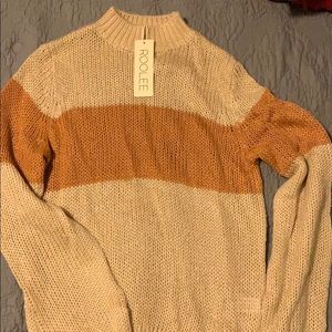Tan and yellow retro sweater brand new with tag
